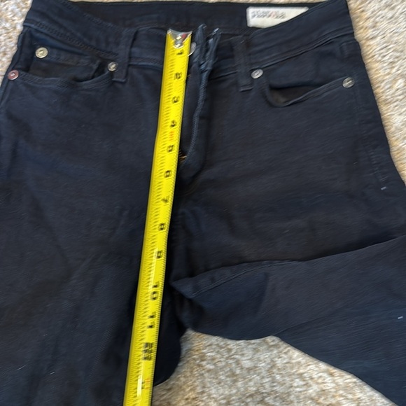 Pistola Frayed Fringe Crop Flare Jeans Black - Picture 6 of 13